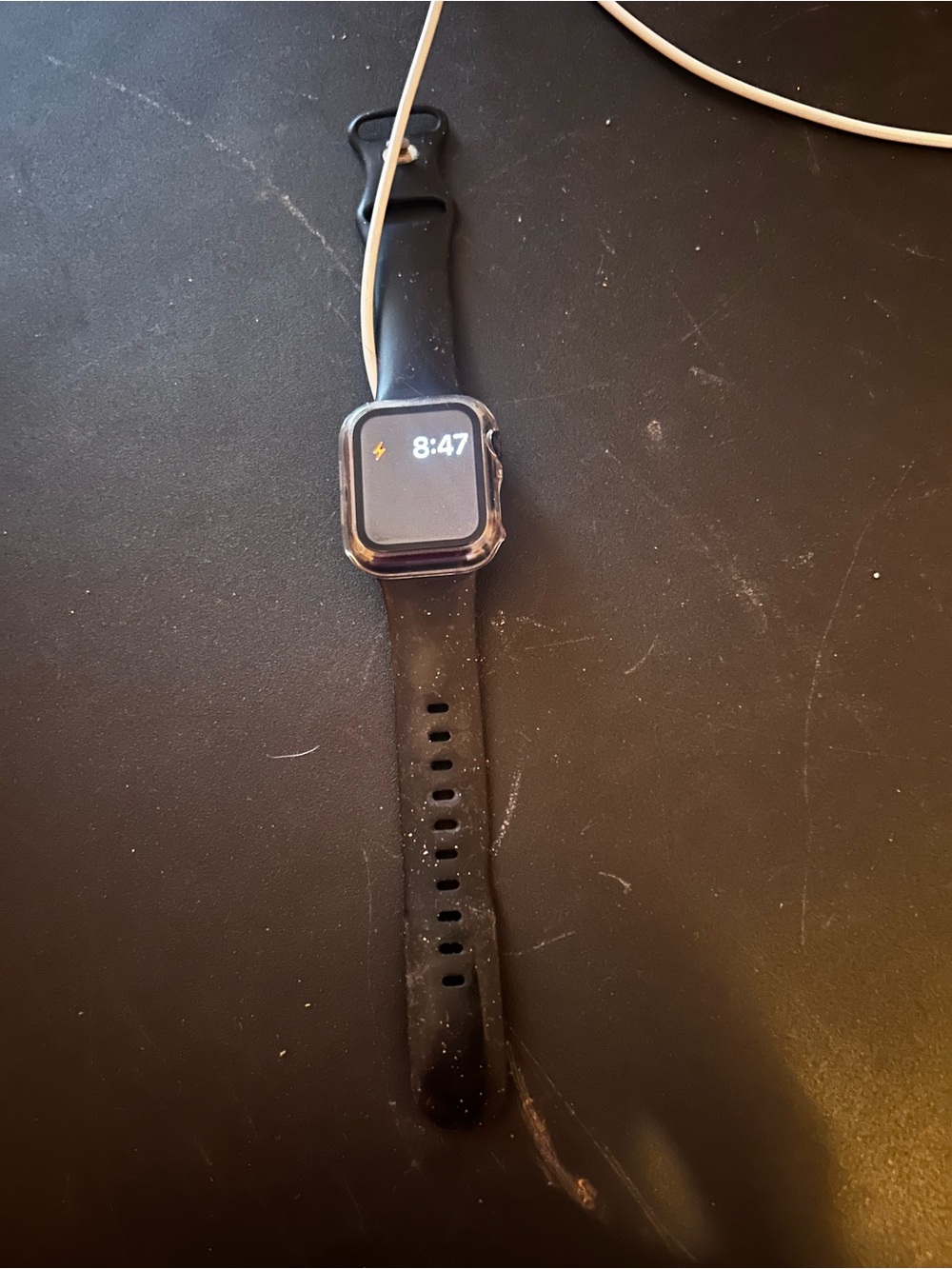 Black Smartwatch with Silicone Strap - Fitness Wearable